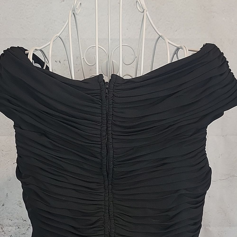 Cache Luxe Elegant Black Women's Special Occasion Top Size L - Picture 6 of 12